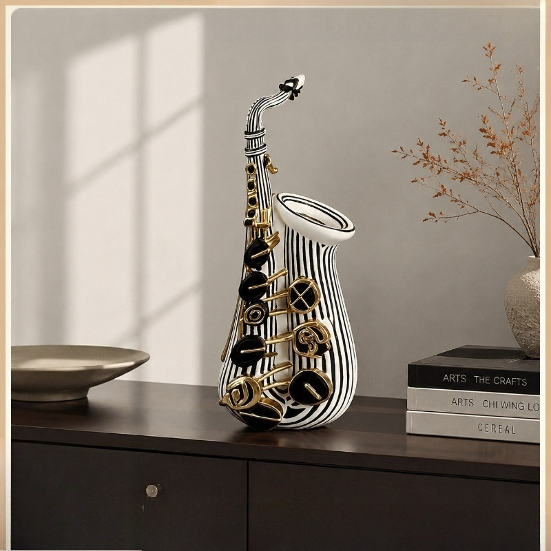 Musical Instrument Old - Modern Art Saxophone Art Statue, Abstract
