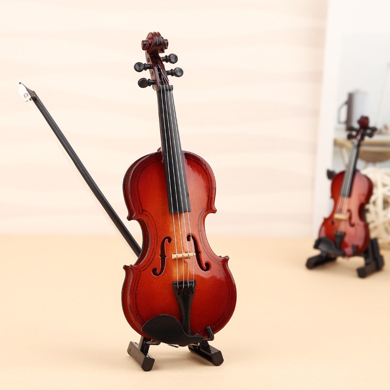 Tiny Violin Figurine Handmade  - Musical Instrument Old review and price