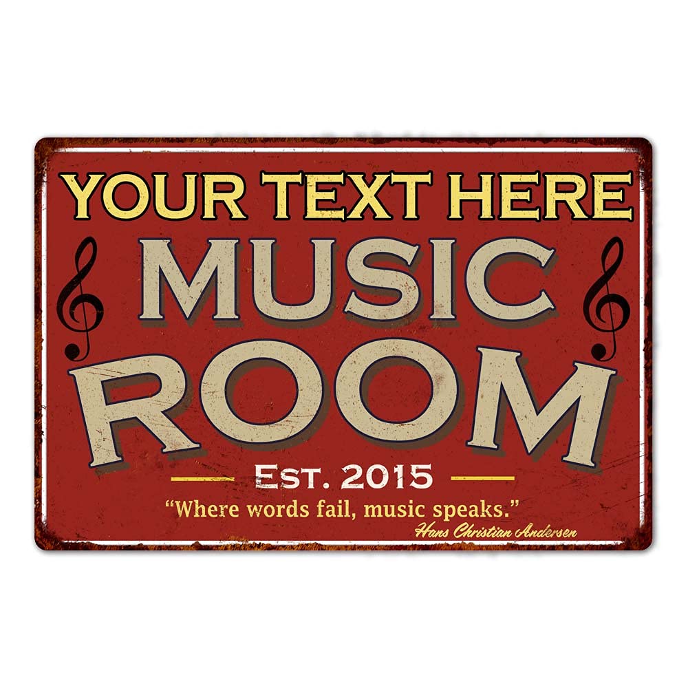 Personalized Music Room Sign R - Song With Musical Instrument review and price