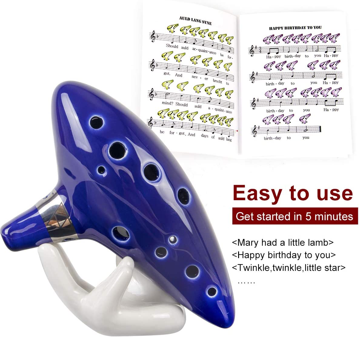 Ocarina,12 Tones Alto C Cerami - Song With Musical Instrument review and price