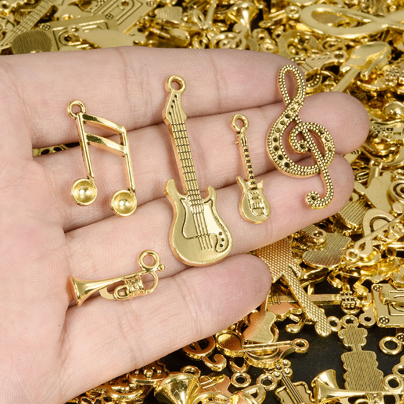 10/20/30pcs Retro Gold Color A - Musical Instrument Old review and price