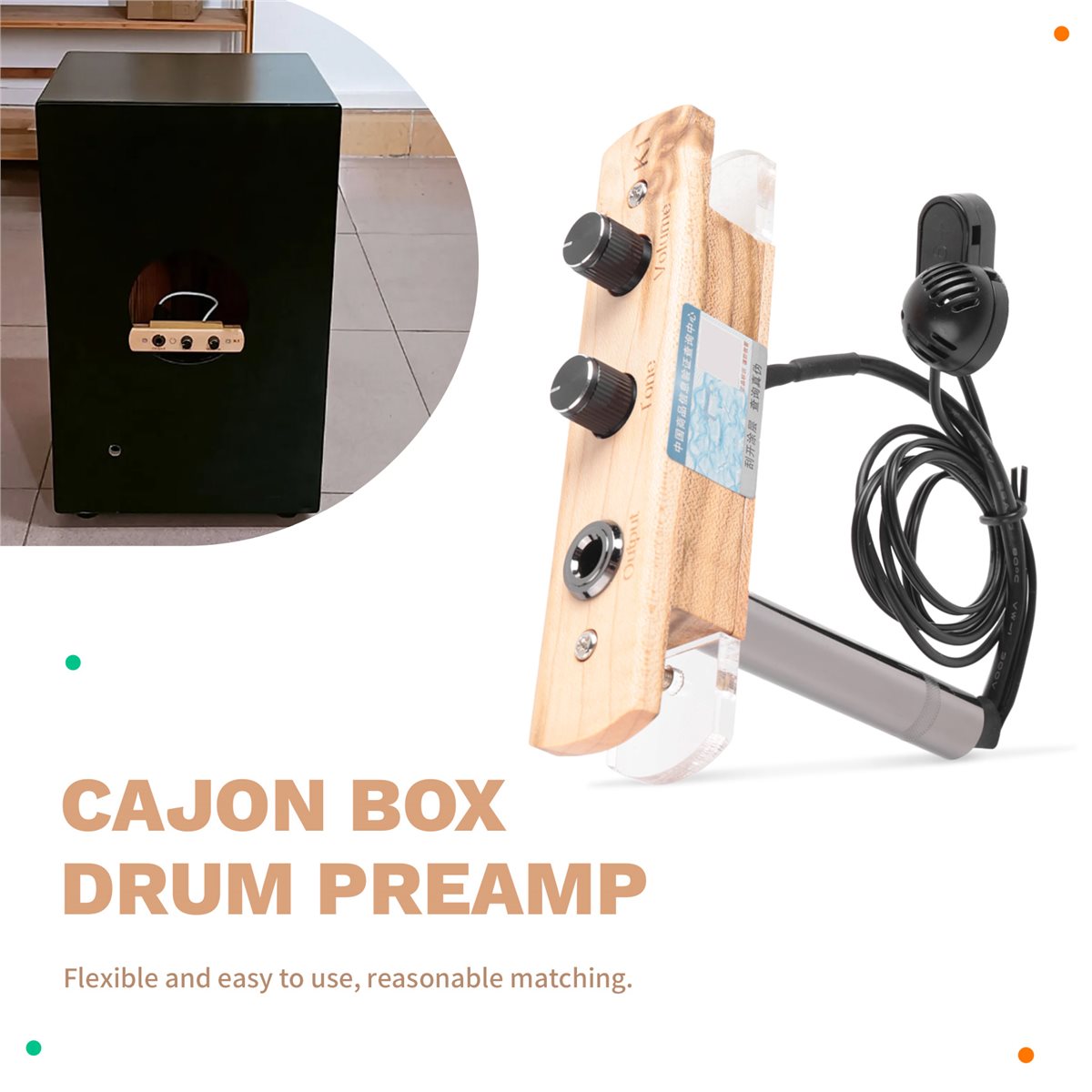 A85P Cajon Box Drum Preamp/Pic - Cajon Musical Instrument review and price