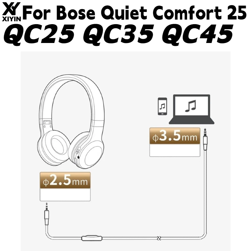 Plug and Play 2.5mm to 3.5mm J - Bose Headphone Qc45 review and price
