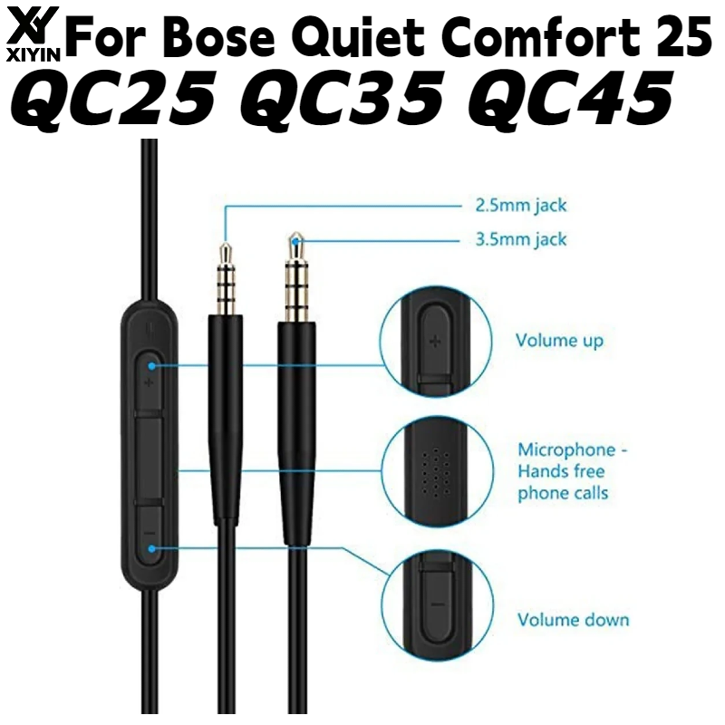 Plug and Play 2.5mm to 3.5mm J - Bose Headphone Qc45 review and price